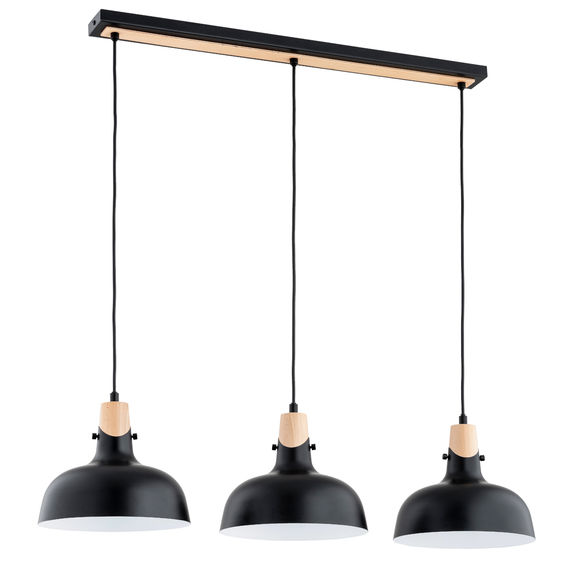 Lustra Pendul Alfa Solo Neagra 3xE27