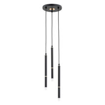Lustra Pendul Alfa Desto Neagra & Aurie 3Xg9