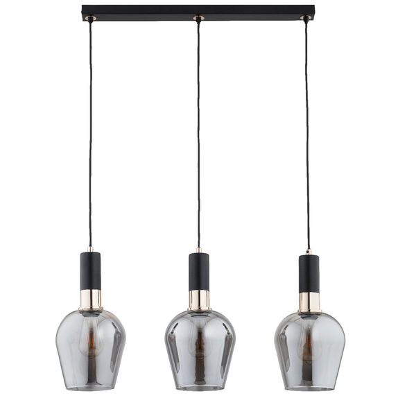 Lustra Pendul Alfa Garda Neagra & Aurie 3xE27