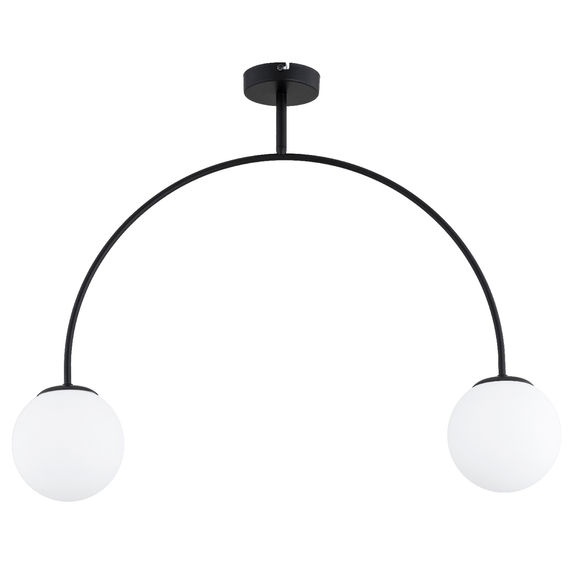 Lustra Alfa Bendo Neagra & Alba 2xE14