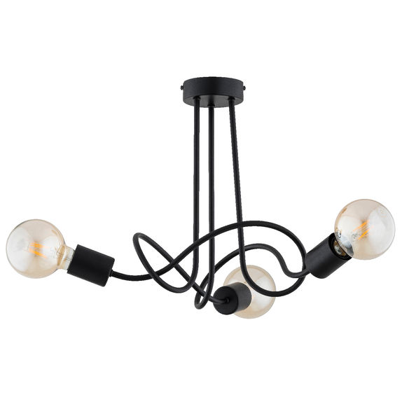 Lustra Alfa Wingo Neagra 3xE27