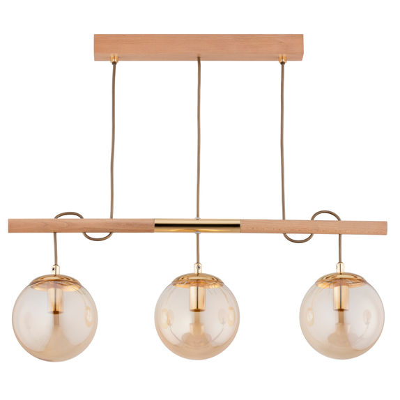 Lustra Pendul Alfa Axa Lemn 3xE14
