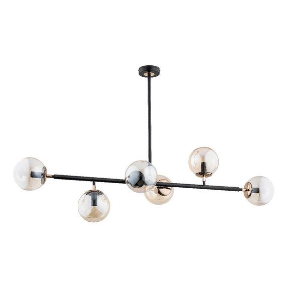 Lustra Alfa Sergio Neagra 6xE14