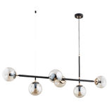 Lustra Pendul Alfa Primo Neagra 6xE14