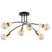 Lustra Alfa Tilan Neagra 6xE27