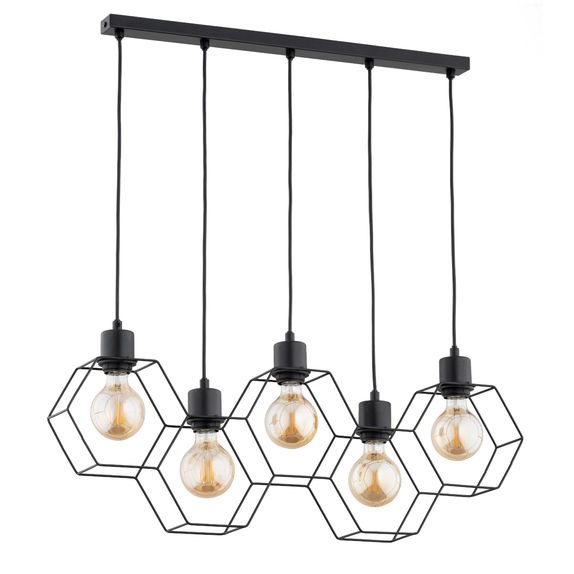 Lustra Pendul Alfa Kombi Neagra 5xE27