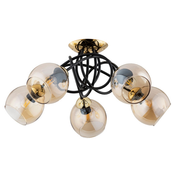 Lustra Alfa Modena Neagra 5xE27
