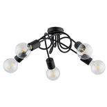 Lustra Alfa Inter Neagra 5xE27