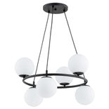 Lustra Pendul Alfa Ringo R6 Neagra & Alba 6xE14