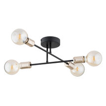 Lustra Alfa Estena Neagra & Aurie 4xE27