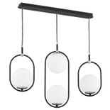 Lustra Pendul Alfa Amaro Neagra & Chrome 3xE14
