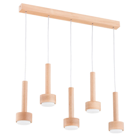 Lustra Pendul Alfa Bollo Lemn 5Xgx53