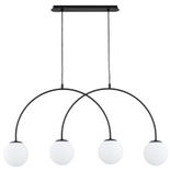 Lustra Pendul Alfa Bendo Neagra & Alba 4xE14