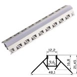 Profil din aluminiu pentru rigips 1m incastrat
