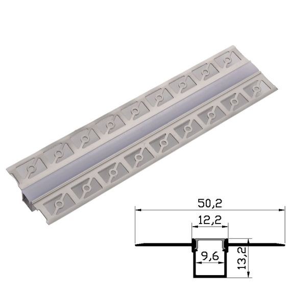 Profil din aluminiu pentru rigips incastrat 1m