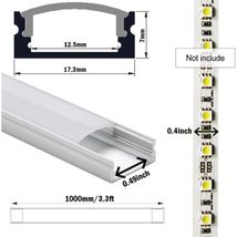 Profil banda LED usor convex, montaj aplicat, aluminiu, lungime 1 m
