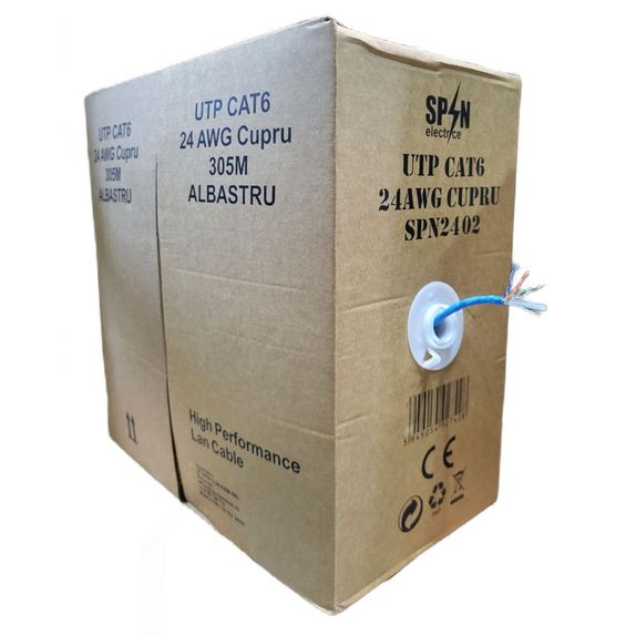 Cablu cupru FTP albastru cat 6 (305M)