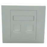 Faceplate Keystone RJ45,86x86, 2 porturi, EMTEX