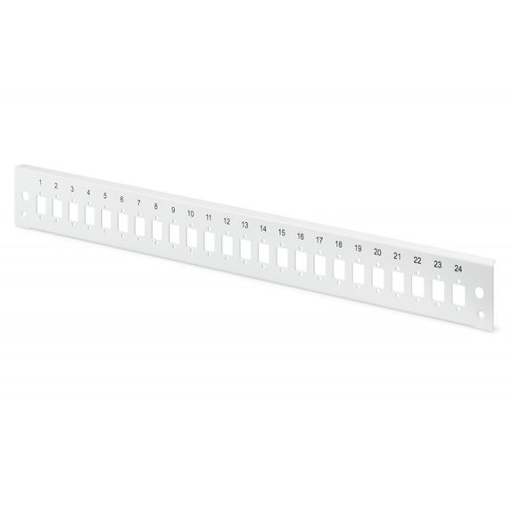 Front panel 24 porturi SC simplex / LC duplex / E2000 simplex, neechipat cu adaptori, quick lock, gri (pentru ODF DN-96200-QL) - Digitus