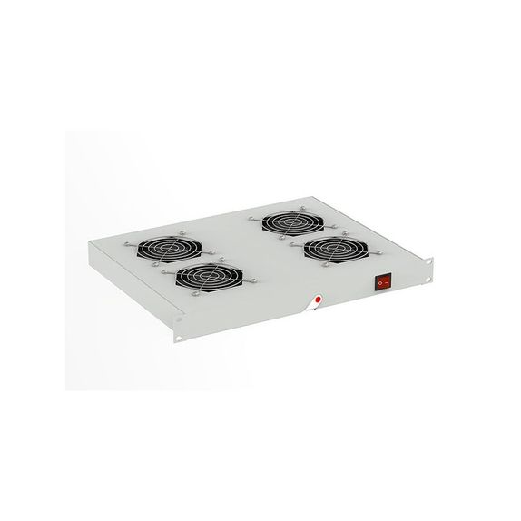 Modul ventilatie cu patru ventilatoare 19'' 1U, intrerupator ON/OFF, DECKRO