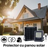 Proiector cu panou solar si telecomanda 5V/6W 50W