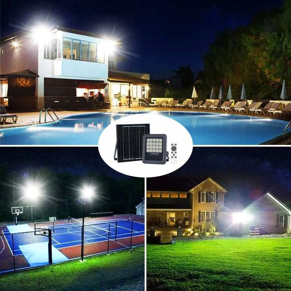 Proiector cu panou solar si telecomanda 5V/6W 50W