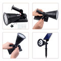 Stalp de gradina cu panou solar RGBW 1.5W