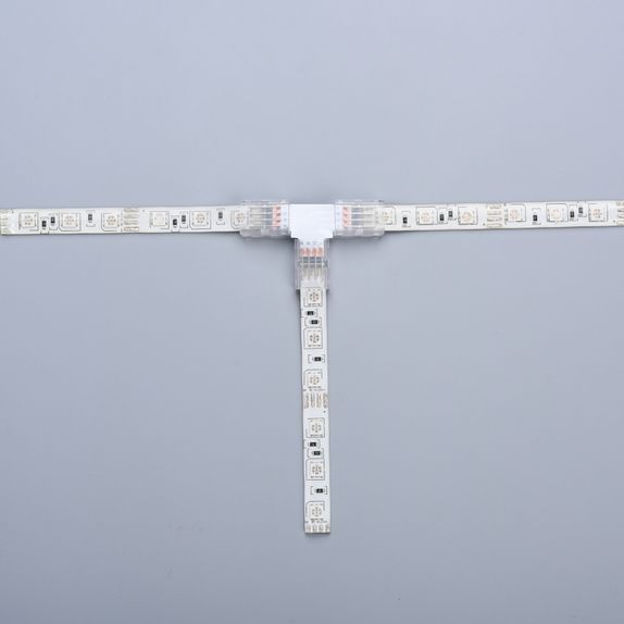 CONECTOR PRELUNGIRE "T" PT BANDA LED SMD RGB IP65 12V/24V PCB 10MM PIN 7.2mm