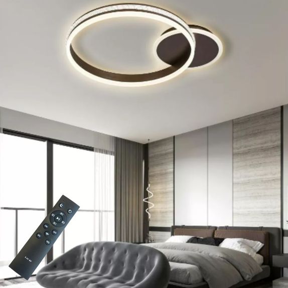 Lustra LED Dormitor Dimabila 100W – 5500lm, Telecomanda, 3 Temperaturi, 50cm