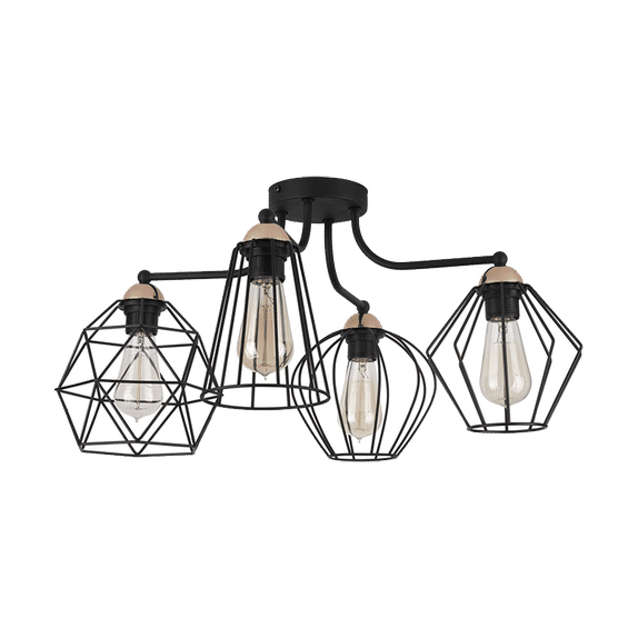 Lustra Polly 4Xe27 Black