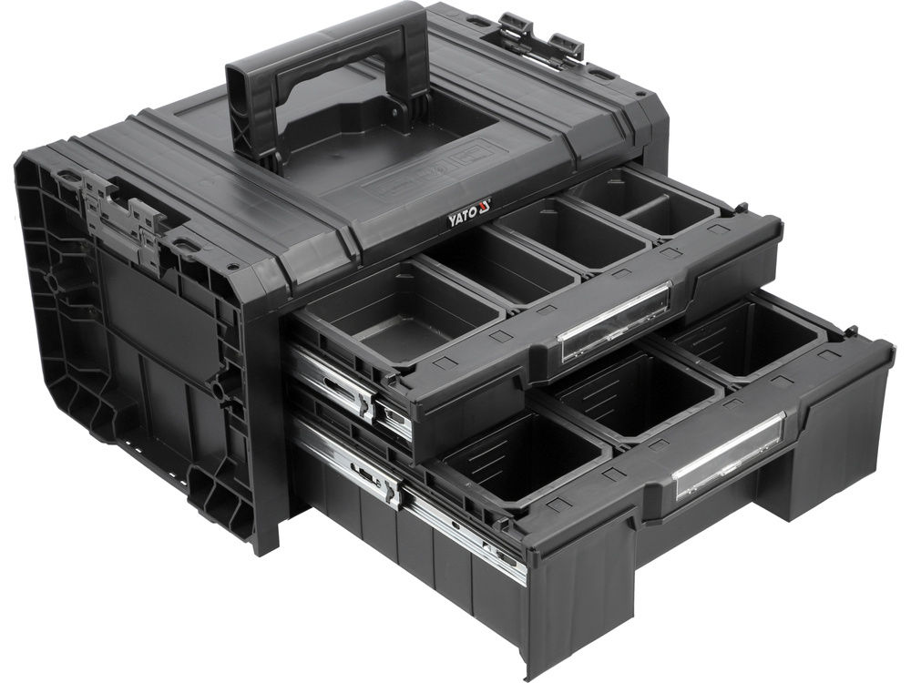 Cutie Scule Sistem Modular 2 Sertare YATO T2 S12, 450x213x245mm