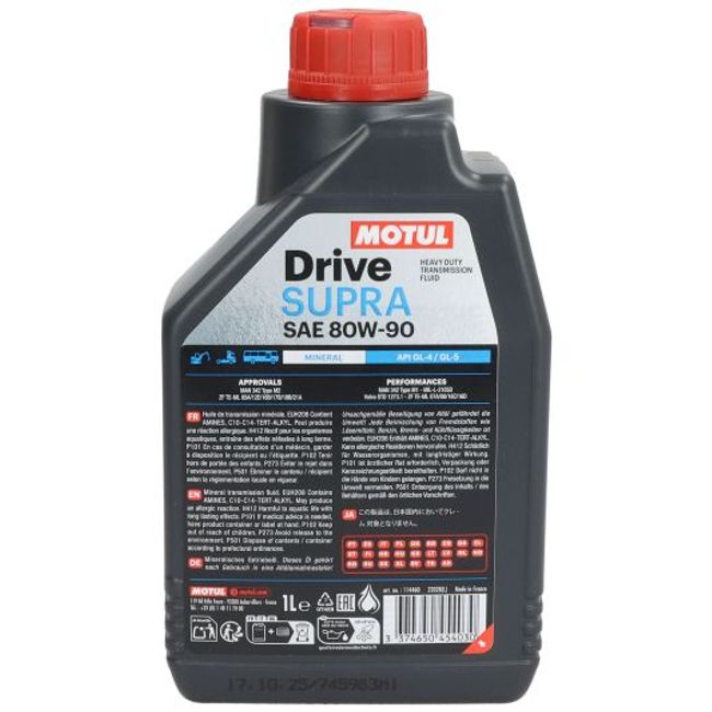 Ulei Cutie de Viteze și Transmisie Motul Drive Supra / HD 80W90 (1 Litru)
