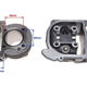 Set motor / kit cilindru + chiulasa scuter GY6 4T 80cc, 47 mm, racire pe aer