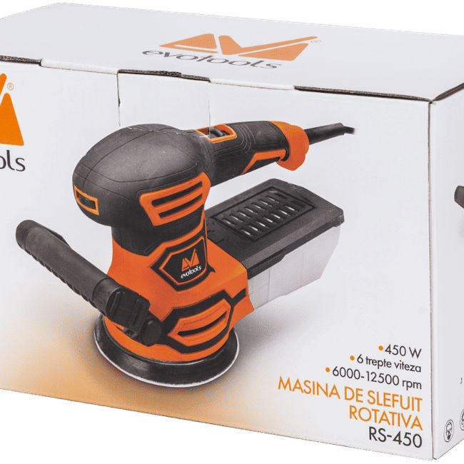 Masina de slefuit rotativa, EvoTools RS 450 EPTO, 450 W, disc 125mm