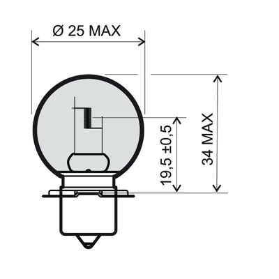 Bec cu flansa 12V 20W Halogen/RMS 0432