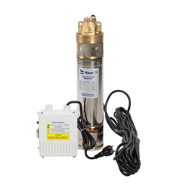 Pompa submersibila cu turbina, Blade, 4SKM-150 Pro, 1100 W, refulare 99 m, 2.6m³/h, panou de comanda, bobinaj cupru