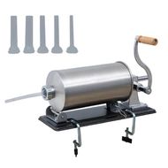 Masina de umplut carnati, 5.5 Kg, 5xPalnii Incluse, orizontal din inox