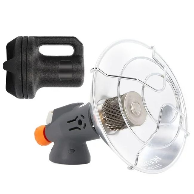 Arzator incalzitor cu butelie spray pe filet, aprindere piezzo, cutie de depozitare