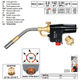 Lampa de lipit cu gaz gaz propan-butan/amestec MAPP, 2 kW, 142 g/h, Yato YT-36715