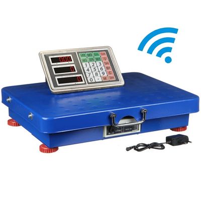 Cantar electronic industrial cu platforma, 300 kg, afisaj LED WiFi, reincarcabil, tip valiza