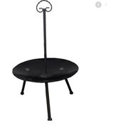 Gratar disc din otel, din taler de tractor, realizat manual, picioare detasabile, maner rece, grosime 3,5 mm, diametru 46 centimetri