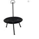 Gratar disc din otel, din taler de tractor, realizat manual, picioare detasabile, maner rece, grosime 3,5 mm, diametru 51 centimetri