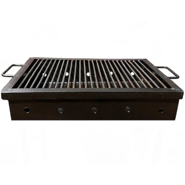Gratar Romanesc de gradina fix si mobil 50x35 cm, Fabricat Manual, Negru