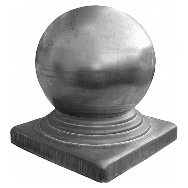 Capac stalp din tabla cu bila, 100x100 mm