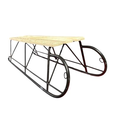 Sanie din metal si lemn de fag, lungime 120 cm