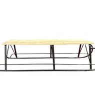 Sanie din metal si lemn de fag, lungime 120 cm