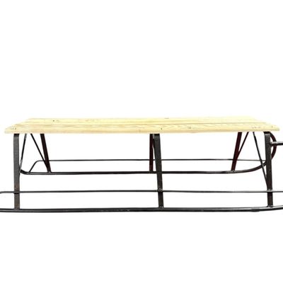 Sanie din metal si lemn de fag, lungime 120 cm