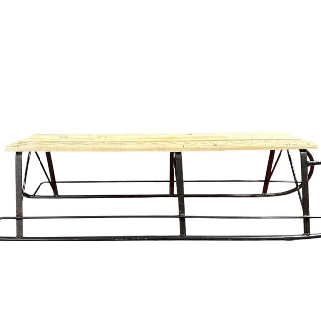 Sanie din metal si lemn de fag, lungime 120 cm