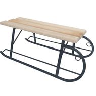 Sanie din metal si lemn de fag, lungime 73 cm