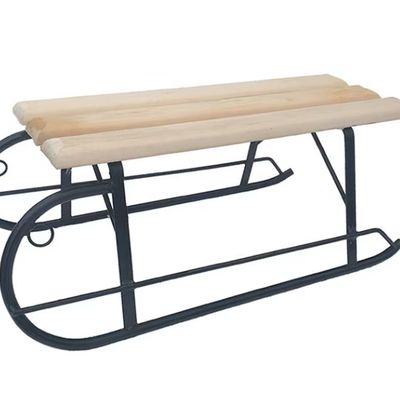 Sanie din metal si lemn de fag, lungime 73 cm
